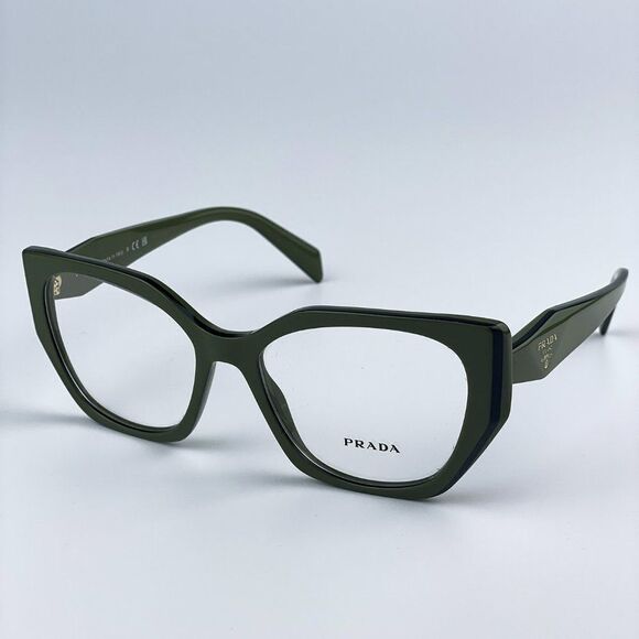 NEW Prada PR18WV 13J1O1 Sage Green Black Cat Eye Women Eyeglasses